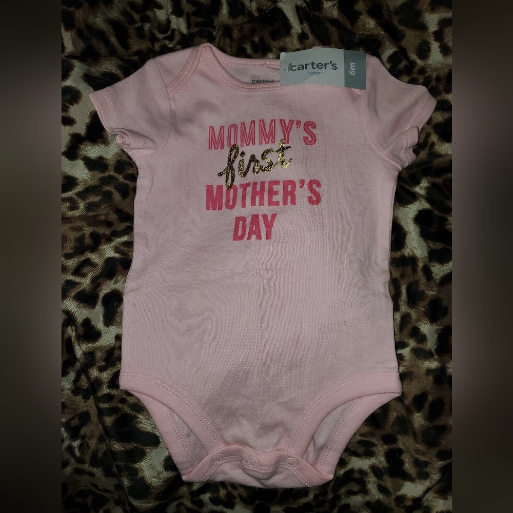 Carter's NWT "MOMMY'S 1ST MOTHER'S DAY" PINK 6MO ONESIE